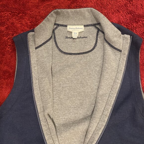 Tommy Bahama Men's Reversible Vest - Navy/Gray -  Medium - Picture 5 of 9